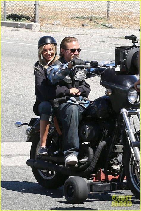 Ashley Tisdale And Charlie Hunnam Sons Of Anarchy Set Ashley