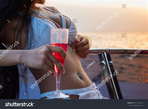 Sexy Asian Women Bikini Champagne Glass Stock Photo 1661135671 Shutterstock