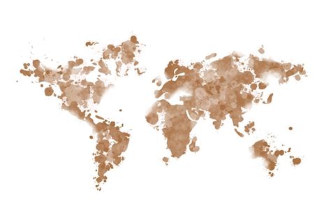 Mapa Mundial En Estilo Acuarela Vector Premium