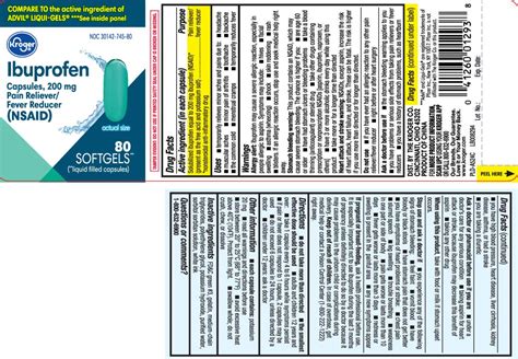 Ndc Ibuprofen Capsule Liquid Filled Oral Label Information