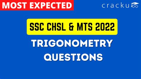 Trigonometry Questions For SSC CHSL And MTS Cracku