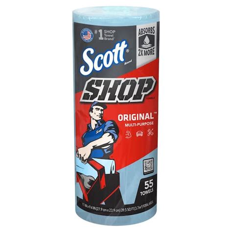 Scott Original Blue Shop Paper Towel Roll 55 Sheets Per Roll 75147