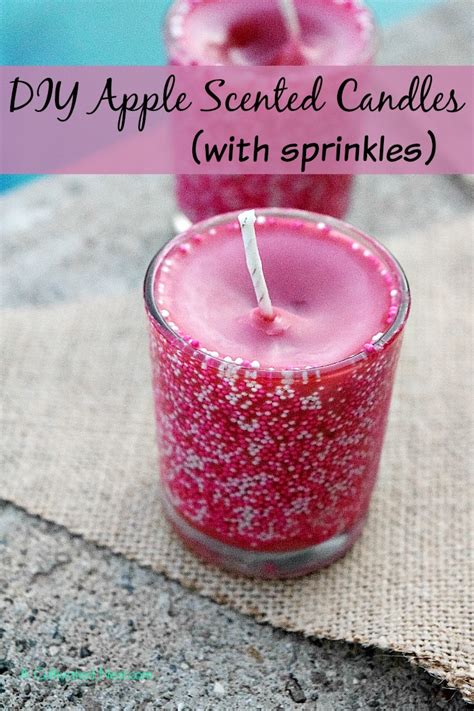 DIY Apple Scented Candles with Sprinkles