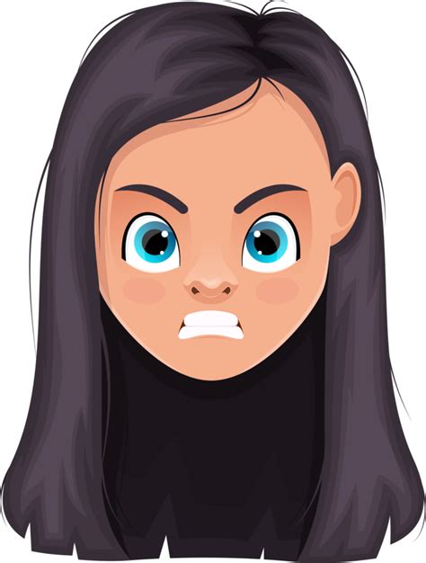 Kleines Mädchen Gesichtsausdruck Clipart Design Illustration 9384852 Png