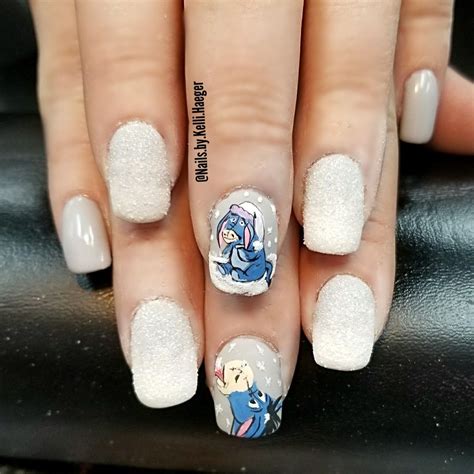 Pin On Eeyore Nail Winter Nails Nails Nail Art