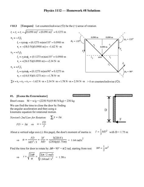 Hw Solns S V B Hw Answers Key Physics Homework