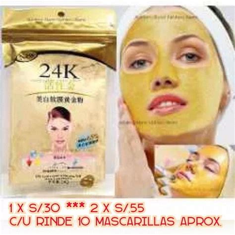 Oro 24k En Polvo Mascarilla Facial Aclara Y Atenúa Arrugas S 25 00