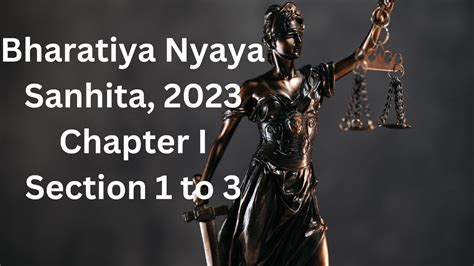 Bharatiya Nyaya Sanhita 2023 BNS Chapter I CLAT LLB LLM