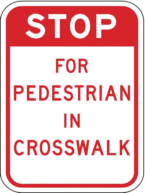 Lyle Stop For Pedestrians In Crosswalk Traffic Sign Sign Legend Stop