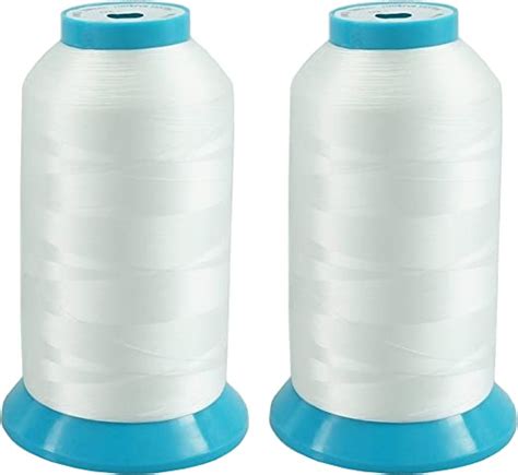 New brothread 2er Set Weiß 5000M 5500Y Stickerei Spulen Gewinde