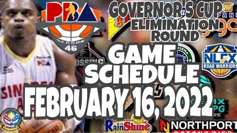 Pba Game Schedule Feb Wednesday Pba Governor S Cup Nlex