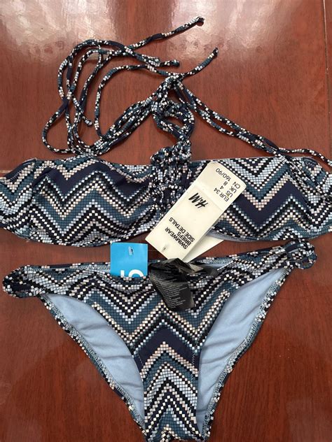 H M Two Piece Bandeau Bikini Swimwear Women S Fashion Swimwear Bikinis Swimsuits On Carousell