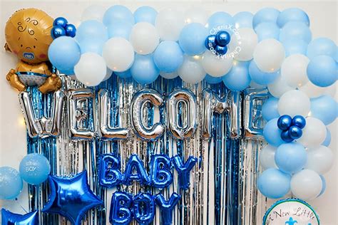 A Blue And White Naming Ceremony Decor In Delhi Ncr Delhi Ncr