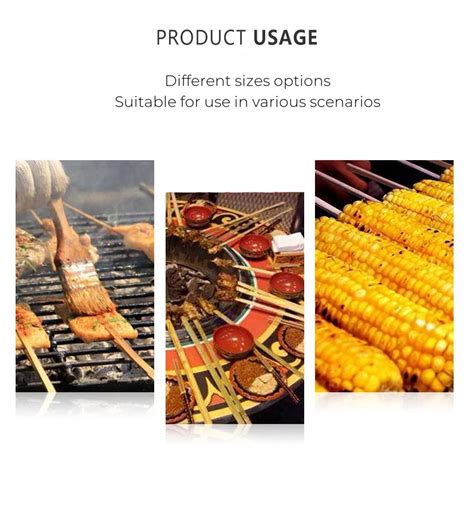 Barbecue Disposable Bamboo Skewer Cm Sticks Long Skewer Wood