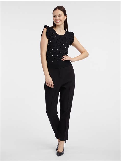 Schwarzes Damen Polka Dot Pullover Shirt Orsay Orsay De Der