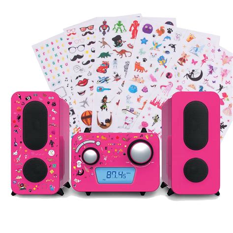 Mädchen Stereo Anlage Cd Player Radio Lautsprecher Kinder Zimmer Musik Sticker Ebay