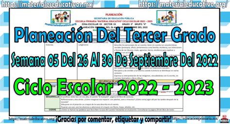 Planeacion Semanal Del Al De Junio Tercer Grado Primaria