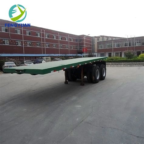 Fengyuan 2 Axles 40FT Flatbed Container Semi Trailer China Semi