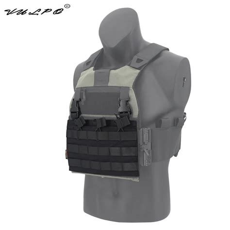 VULPO Tactical Vest Molle 프론트 플레이트 분리 가능 5 56 M4 트리플 매거진 파우치 패널 플랩