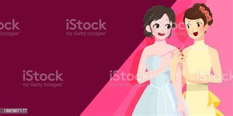 Lesbian Couple Wedding Stock Illustration Download Image Now 20 29