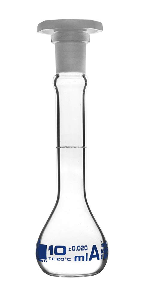 Eisco Volumetric Flask 10ml Class A Astm Tolerance ±002ml Polypropylene Stopper