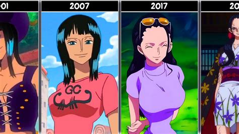 A Frame Of Nico Robin From Every Year One Piece Youtube