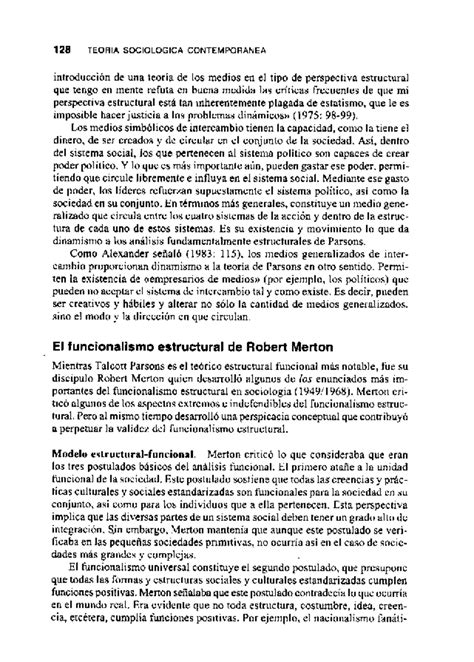 Funcionalismo Estructural Robert Merton Teqria Sqciologica