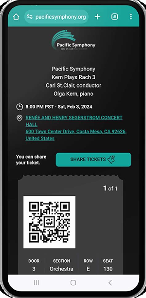 Pacific Symphony | Digital Tickets