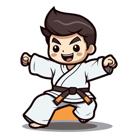 Premium Vector Taekwondo Mascot Cartoon Illustration Vector