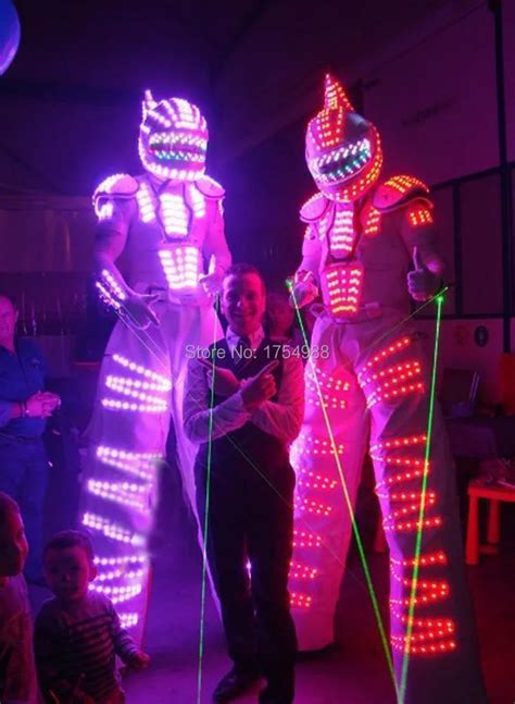 led robot for Event led Party Supplies rgb glowing Light up robot stage ...