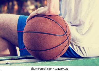 Basketball Field Side View Outdoor Royalty Free Images Stock