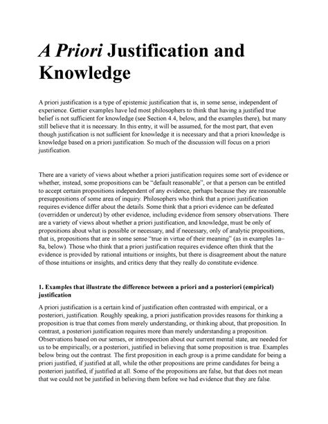 Priori And Posteriori Knowledge 5