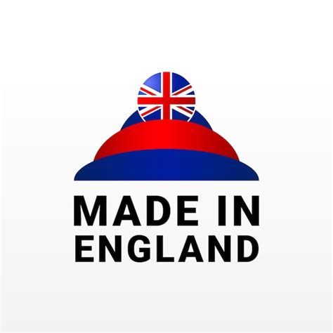 Premium Vector | Made in england label product design