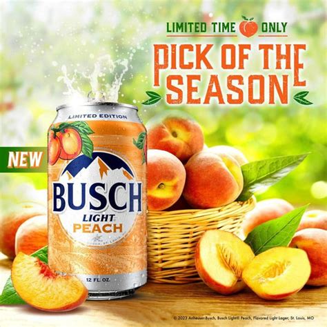 Busch Peach Lager Beer (12 fl oz) Delivery or Pickup Near Me - Instacart