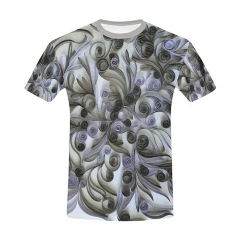 Camiseta Corta Argentina Pluma De Pavo Real De Arte Tridimensional Hombre