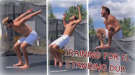 Part 1 Road To Standing Double Backflip On Grass Youtube