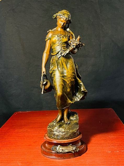 Sculpture La Rosèe 50 cm Spelter Early 20th Catawiki