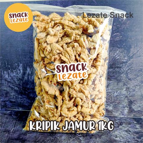 Jual Kripik Jamur Tiram Crispy Kg Kiloan Murah Enak Gurih Keripik