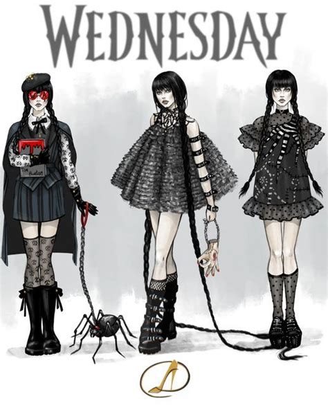 Three Women Dressed Up In Gothic Clothing And Holding Whip With The