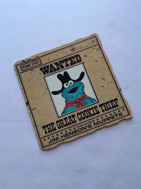 1977 Wanted The Great Cookie Thief A Golden Shape Book Shape Books Greatful Sesame Street