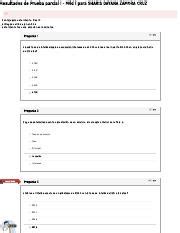 Historial de exámenes para SHARIS DAYANA ZAMORA CRUZ Prueba parcial 1