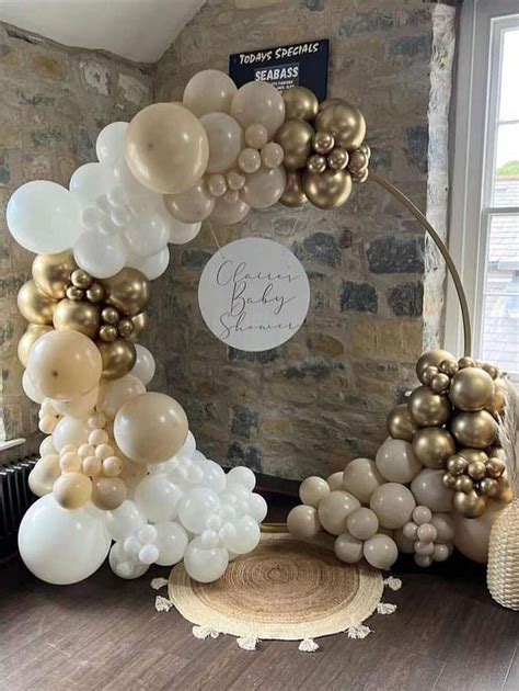 White Sand Gold Balloon Garland Arch Kit Pcs Beige Nude White With