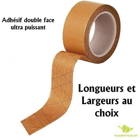 Bande adhésive double face ultra puissant adhésif armé MadeInNature