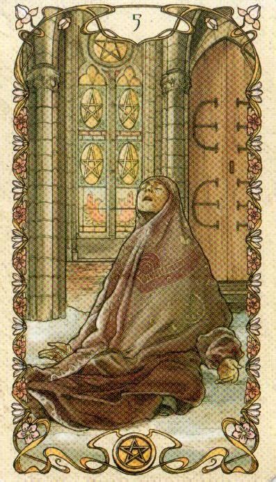 5 пентаклей Таро Альфонса Мухи MUCHA TAROT | Пентакль, Таро, Альфонс муха