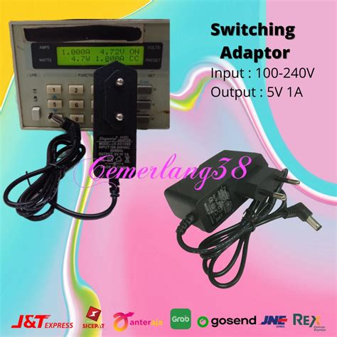 Jual AC To DC 5V 1A Switching Adaptor Power Supply Plastik 1A 5V