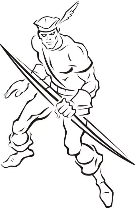 Cartoon Green Arrow Coloring Pages