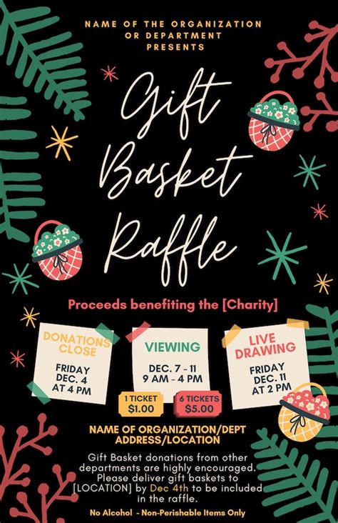 Basket Raffle Flyer