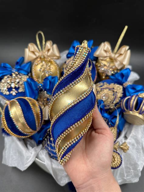 Pin On Christmas Set Royal Blue And Gold