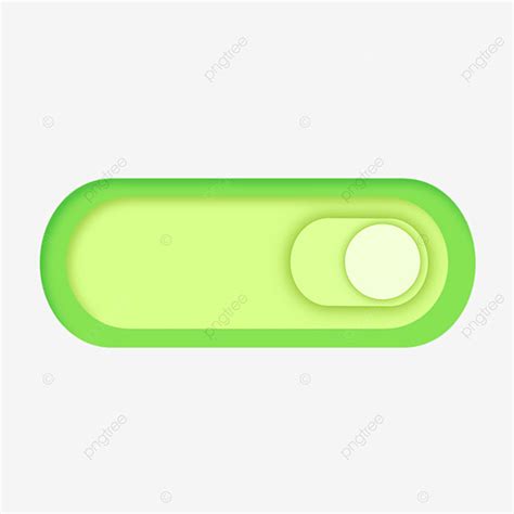 Oval Long Green Switch Button Creative Button Switch Touch Button