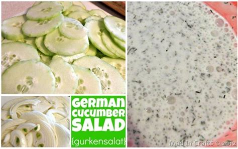 German Cucumber Salad -- Gurkensalat Mad in Crafts